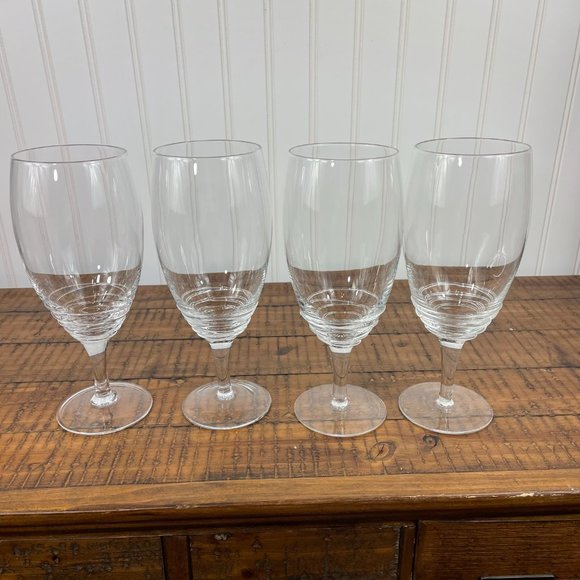 Set of 4 Mikasa Clear Swirl Iced Tea Tall Glasses - Picture 10 of 10